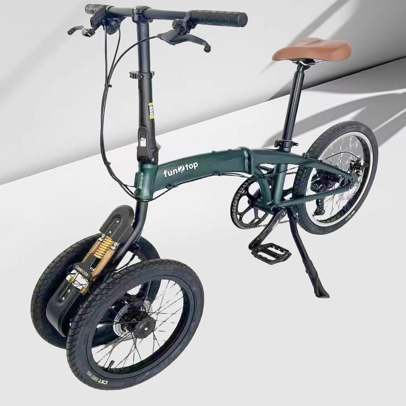 Commuter Biking - Rower składany z podwójnymi przednimi kołami