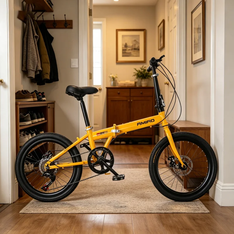 Rower składany z żółtymi felga – Commuter Biking recenzja i cena